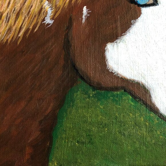 Original art painting on canvase horse head 12" x 12" signed wall art - Picture 5 of 7